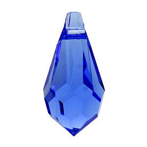 6000 - 13x6.5mm Swarovski Crystal Drop Pendants - Sapphire 6000 - 13x6.5mm Swarovski Crystal Drop Pendants - Sapphire