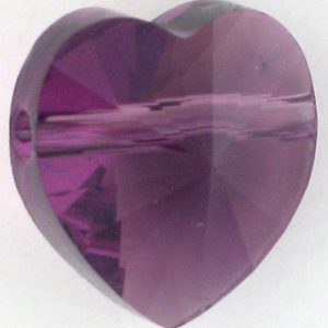 5742 - 8mm Swarovski Crystal Heart Bead - Amethyst 5742 - 8mm Swarovski Crystal Heart Bead - Amethyst