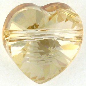 5742 - 8mm Swarovski Crystal Heart Bead - Golden Shadow 5742 - 8mm Swarovski Crystal Heart Bead - Golden Shadow