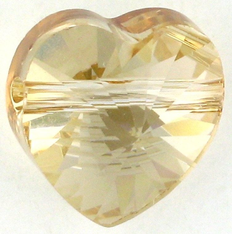 5742 - 8mm Swarovski Crystal Heart Bead - Golden Shadow 5742 - 8mm Swarovski Crystal Heart Bead - Golden Shadow