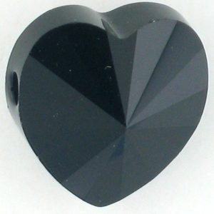 5742 - 8mm Swarovski Crystal Heart Bead - Jet 5742 - 8mm Swarovski Crystal Heart Bead - Jet