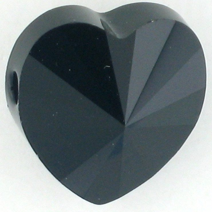 5742 - 8mm Swarovski Crystal Heart Bead - Jet 5742 - 8mm Swarovski Crystal Heart Bead - Jet