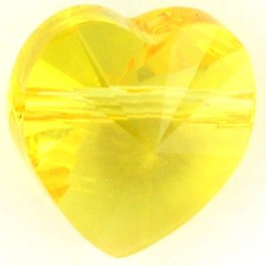 5742 - 8mm Swarovski Crystal Heart Bead - Light Topaz 5742 - 8mm Swarovski Crystal Heart Bead - Light Topaz