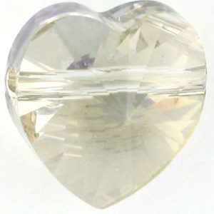 5742 - 8mm Swarovski Crystal Heart Bead - Silver Shade 5742 - 8mm Swarovski Crystal Heart Bead - Silver Shade