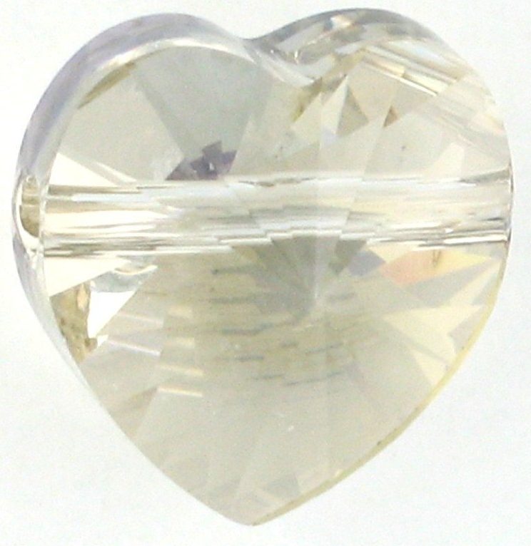 5742 - 8mm Swarovski Crystal Heart Bead - Silver Shade 5742 - 8mm Swarovski Crystal Heart Bead - Silver Shade