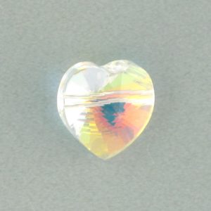 5742 - 10mm Swarovski Crystal Heart Bead - Crystal AB 5742 - 10mm Swarovski Crystal Heart Bead - Crystal AB