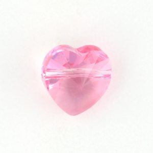 5742 - 10mm Swarovski Crystal Heart Bead - Light Rose 5742 - 10mm Swarovski Crystal Heart Bead - Light Rose