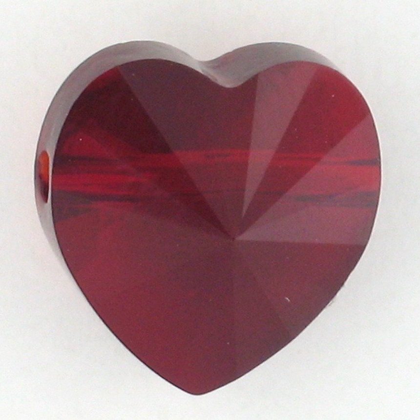 5742 - 10mm Swarovski Crystal Heart Bead - Siam 5742 - 10mm Swarovski Crystal Heart Bead - Siam