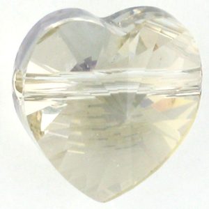 5742 - 10mm Swarovski Crystal Heart Bead - Silver Shade 5742 - 10mm Swarovski Crystal Heart Bead - Silver Shade