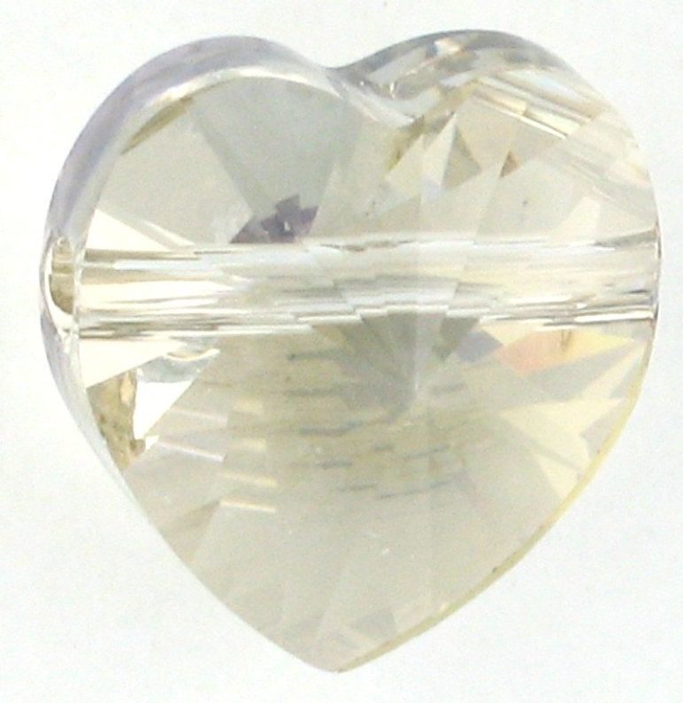 5742 - 10mm Swarovski Crystal Heart Bead - Silver Shade 5742 - 10mm Swarovski Crystal Heart Bead - Silver Shade
