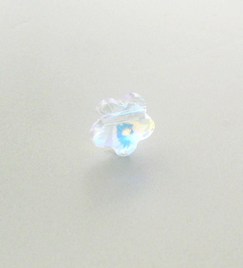 5744 - 8mm Swarovski Crystal Flower Bead - Crystal AB 5744 - 8mm Swarovski Crystal Flower Bead - Crystal AB