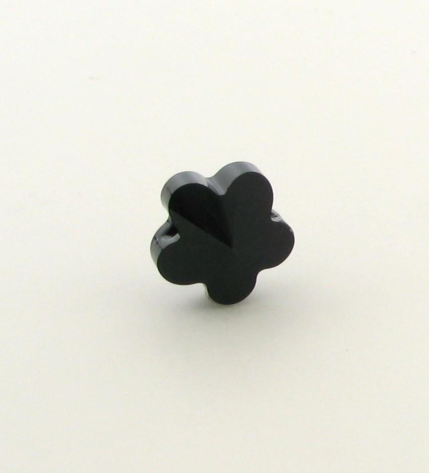 5744 - 8mm Swarovski Crystal Flower Bead - Jet 5744 - 8mm Swarovski Crystal Flower Bead - Jet