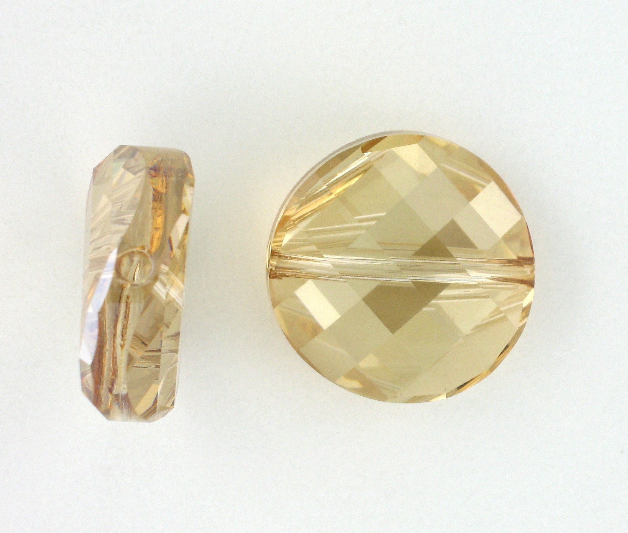 5621 - 14mm Swarovski Twist Crystal Bead - Golden Shadow 5621 - 14mm Swarovski Twist Crystal Bead - Golden Shadow