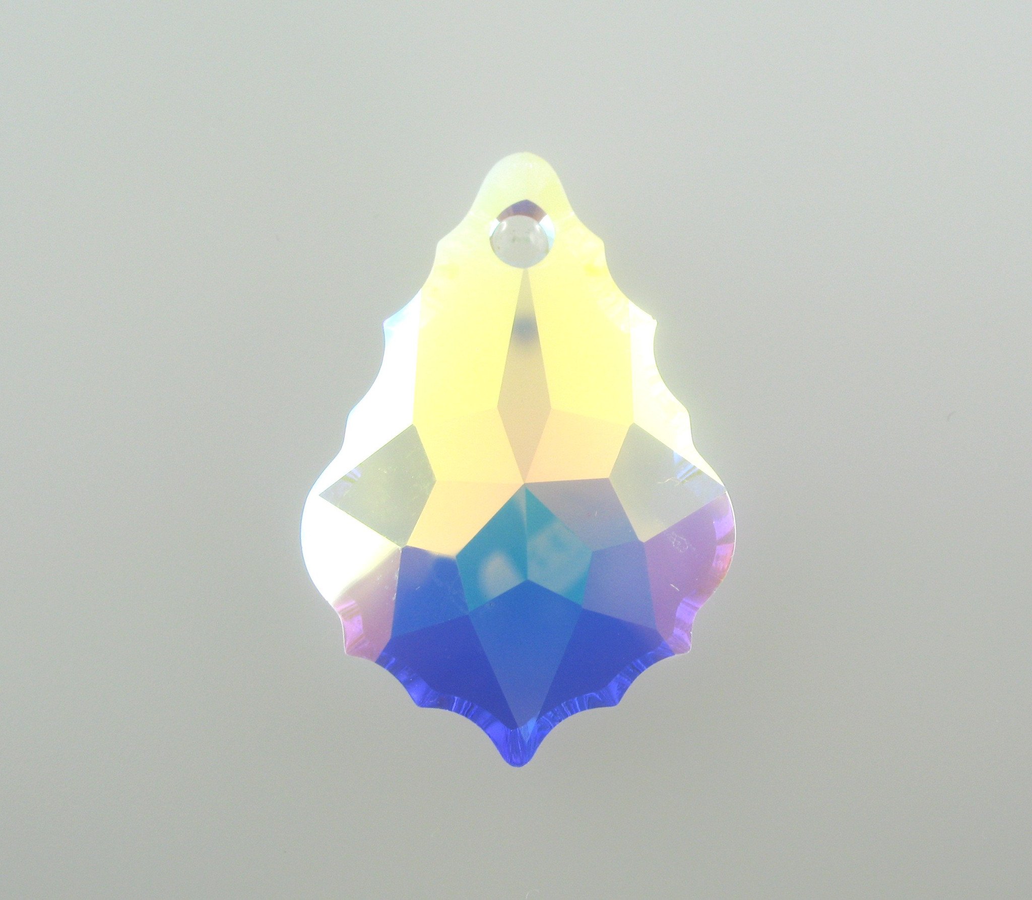 6091 - 28mm Swarovski Flat Baroque Pendant - Crystal AB 6091 - 28mm Swarovski Flat Baroque Pendant - Crystal AB