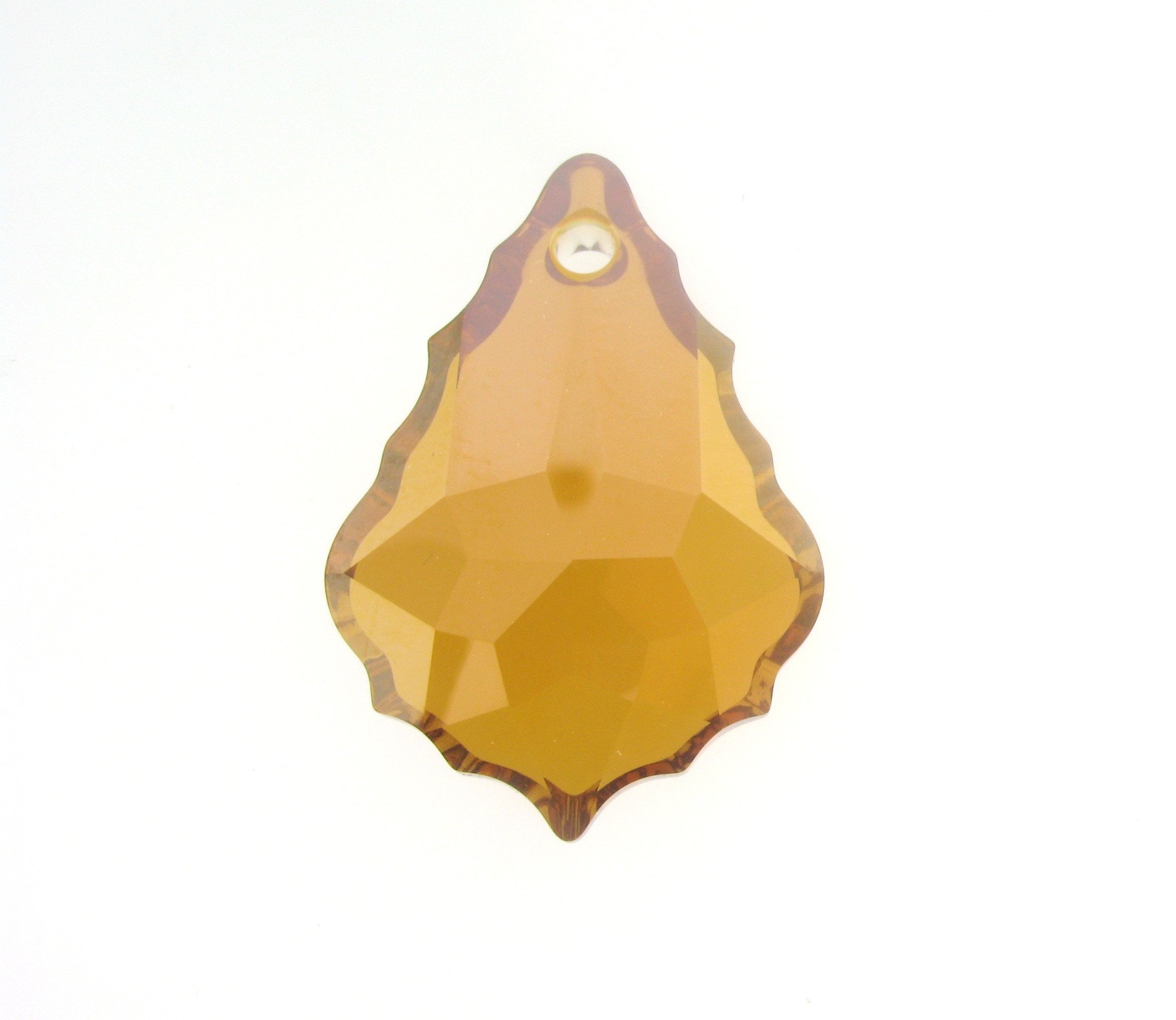 6091 - 38mm Swarovski Flat Baroque Pendant - Crystal Copper 6091 - 38mm Swarovski Flat Baroque Pendant - Crystal Copper