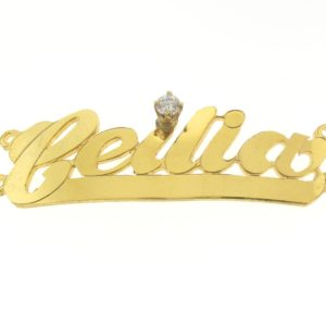 # 9703 - 14K Gold Filled Name Plate For 2 Line Bracelet - Ceilia