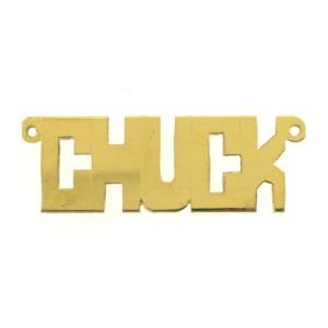 # 9603 - 14K Gold Filled Name Plate For Necklace - CHUCK