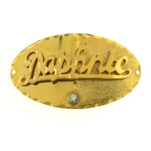 # 9723 - 14K Gold Filled Name Plate For Bracelet - Daphnie # 9723 - 14K Gold Filled Name Plate For Bracelet - Daphnie