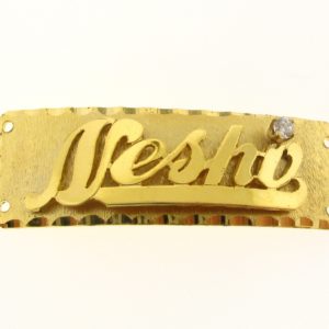 # 9710 - 14K Gold Filled Name Plate For 2 Line Bracelet - Neshi