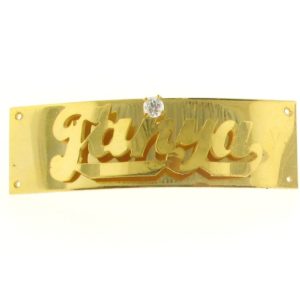 # 9713 - 14K Gold Filled Name Plate For 2 Line Bracelet - Tanya # 9713 - 14K Gold Filled Name Plate For 2 Line Bracelet - Tanya