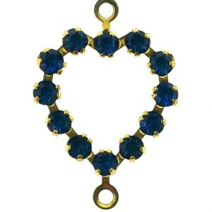37213 - Swarovski Heart With Multi Stones - Capri Blue 37213 - Swarovski Heart With Multi Stones - Capri Blue