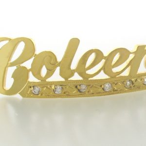 # 9721 - 14K Gold Filled Name Plate For Bracelet - Coleen # 9721 - 14K Gold Filled Name Plate For Bracelet - Coleen