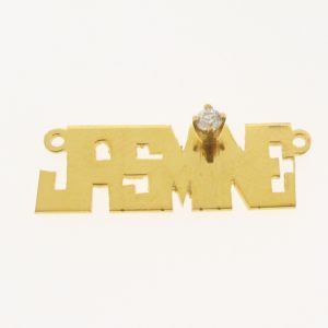 # 9612 - 14K Gold Filled Name Plate For Necklace - JASMINE # 9612 - 14K Gold Filled Name Plate For Necklace - JASMINE