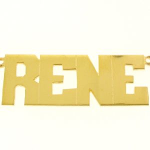 # 9618 - 14K Gold Filled Name Plate For Necklace - RENE # 9618 - 14K Gold Filled Name Plate For Necklace - RENE