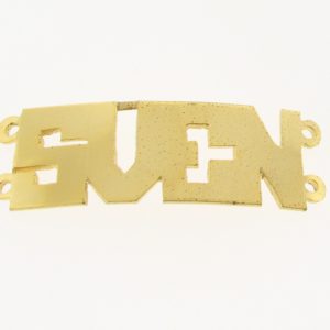 # 9712 - 14K Gold Filled Name Plate For 2 Line Bracelet - SVEN # 9712 - 14K Gold Filled Name Plate For 2 Line Bracelet - SVEN