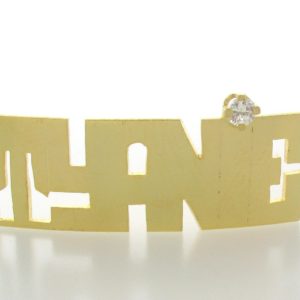 # 9716 - 14K Gold Filled Name Plate For 2 Line Bracelet - Tyanie # 9716 - 14K Gold Filled Name Plate For 2 Line Bracelet - Tyanie