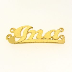 # 9705 - 14K Gold Filled Name Plate For 2 Line Bracelet - Jna