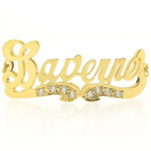 # 9730 - 14K Gold Filled Name Plate For Bracelet - Laverne