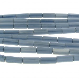 9511 - 4x13mm Rectangle Cat's Eye Beads (16" Strand)- Grey