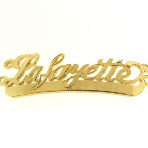 # 9708 - 14K Gold Filled Name Plate For 2 Line Bracelet - La,Fayette