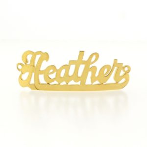 # 9727 - 14K Gold Filled Name Plate For Bracelet - Heather