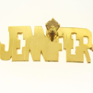 # 9728 - 14K Gold Filled Name Plate For Bracelet - JENNIFER