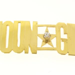 # 9702 - 14K Gold Filled Name Plate For 2 Line  Bracelet - YOUN GIN