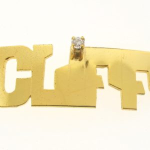 # 9737 - 14K Gold Filled Name Plate For 2 Line Bracelet - CLIFF