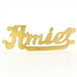 # 9741 - 14K Gold Filled Name Plate For 2 Line Bracelet - Amie # 9741 - 14K Gold Filled Name Plate For 2 Line Bracelet - Amie