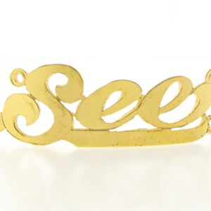 # 9744 - 14K Gold Filled Name Plate For 2 Line Bracelet - See # 9744 - 14K Gold Filled Name Plate For 2 Line Bracelet - See