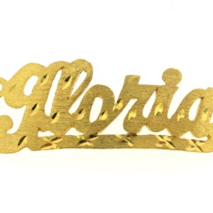 # 9745 - 14K Gold Filled Name Plate For 2 Line Bracelet - Gloria # 9745 - 14K Gold Filled Name Plate For 2 Line Bracelet - Gloria