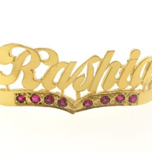 # 9753 - 14K Gold Filled Name Plate For 2 Line Bracelet - Rashid # 9753 - 14K Gold Filled Name Plate For 2 Line Bracelet - Rashid