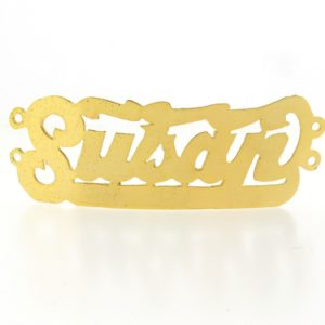 # 9754 - 14K Gold Filled Name Plate For 2 Line Bracelet - Susan # 9754 - 14K Gold Filled Name Plate For 2 Line Bracelet - Susan