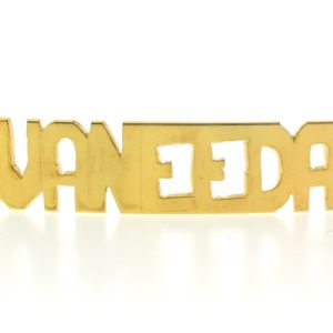 # 9755 - 14K Gold Filled Name Plate For 2 Line Bracelet - VANEEDA # 9755 - 14K Gold Filled Name Plate For 2 Line Bracelet - VANEEDA