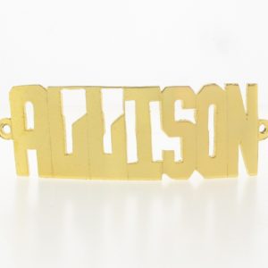 # 9756 - 14K Gold Filled Name Plate For Bracelet - ALLISON # 9756 - 14K Gold Filled Name Plate For Bracelet - ALLISON
