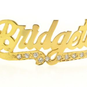 # 9758 - 14K Gold Filled Name Plate For Bracelet - Bridgett # 9758 - 14K Gold Filled Name Plate For Bracelet - Bridgett