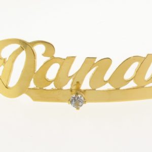 # 9760 - 14K Gold Filled Name Plate For Bracelet - Dana # 9760 - 14K Gold Filled Name Plate For Bracelet - Dana