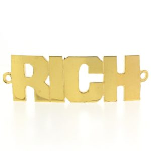 # 9770 - 14K Gold Filled Name Plate For Bracelet - RICH # 9770 - 14K Gold Filled Name Plate For Bracelet - RICH