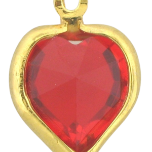 #52200 - 10 mm Swarovski Gold Plated Heart - Light Siam #52200 - 10 mm Swarovski Gold Plated Heart - Light Siam
