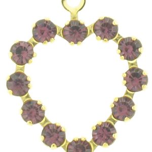 37212 - Swarovski Multi Stone Heart - Amethyst 37212 - Swarovski Multi Stone Heart - Amethyst